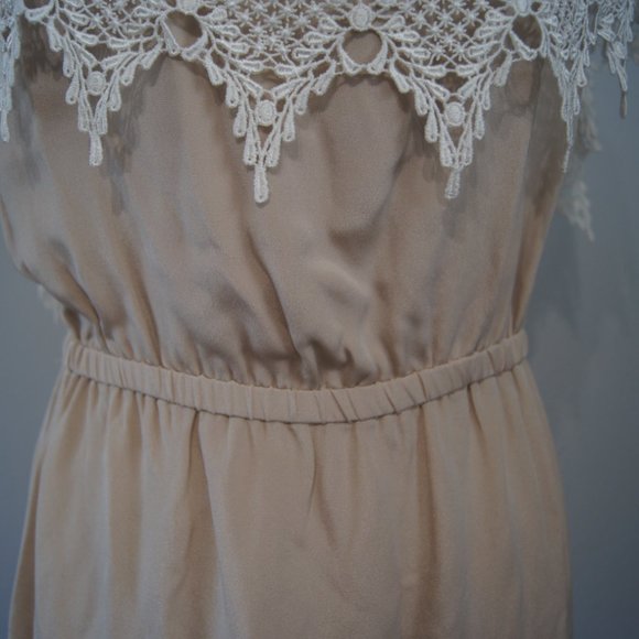 Stone Cold Fox Neutrals Silk Long Dress Size Label 3 - USA 6 Penelope NWT - Picture 8 of 16